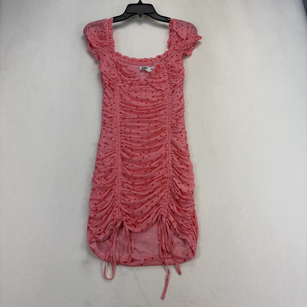 Tiger Mist Pink Ruched Bodycon Mini Dress Size M - Picture 2 of 10